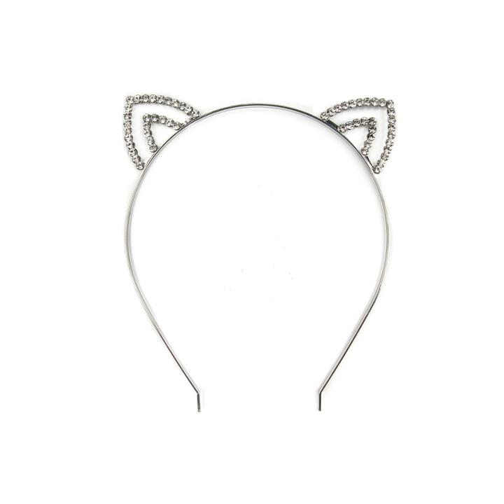 Carole Hair Cat Ears Stones Bow