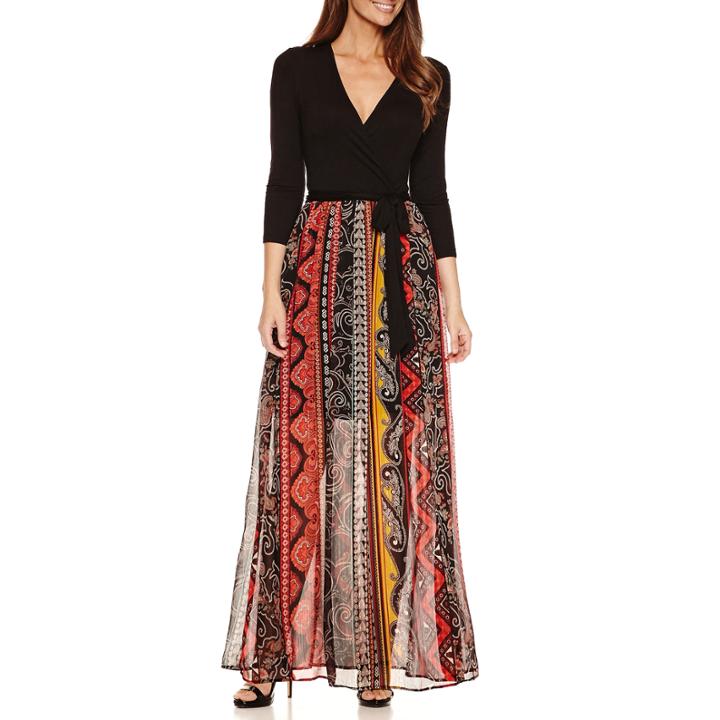 Trulli 3/4 Sleeve Maxi Dress