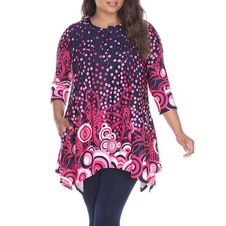 White Mark Sigrid Tunic Top-plus