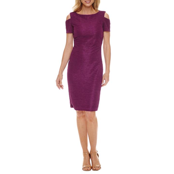 J Taylor Cold Shoulder Sheath Dress