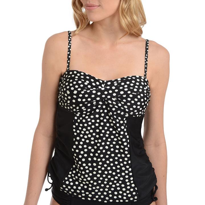 Cyn & Luca Stripe Tankini Swimsuit Top