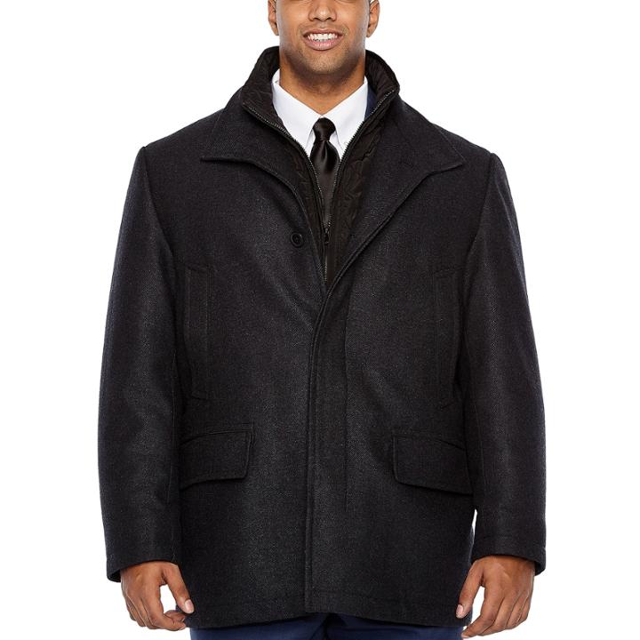 Collection By Michael Strahan Woven Topcoat-big And Tall
