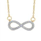 Womens 1/5 Ct. T.w. Genuine White Diamond Infinity Pendant Necklace