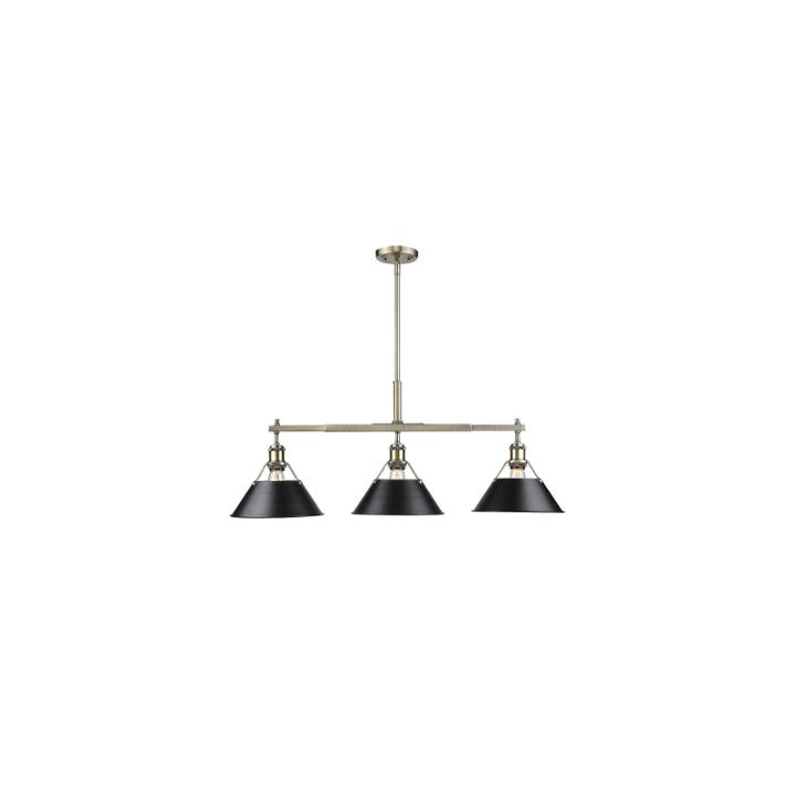Orwell Linear Pendant In Aged Brass