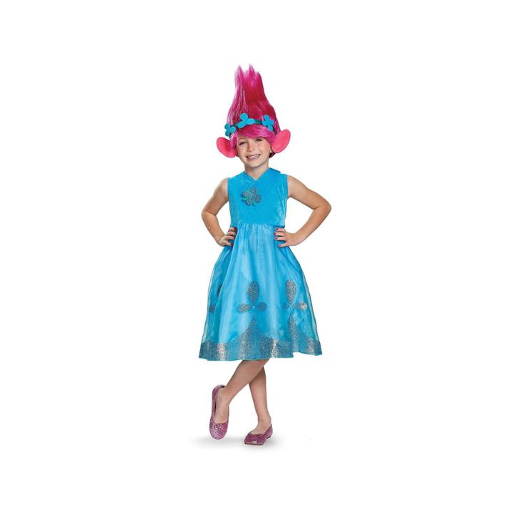 Trolls- Poppy Deluxe Costume Costume W/wig