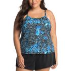 Trimshaper Waves One Piece Swimsuit Plus