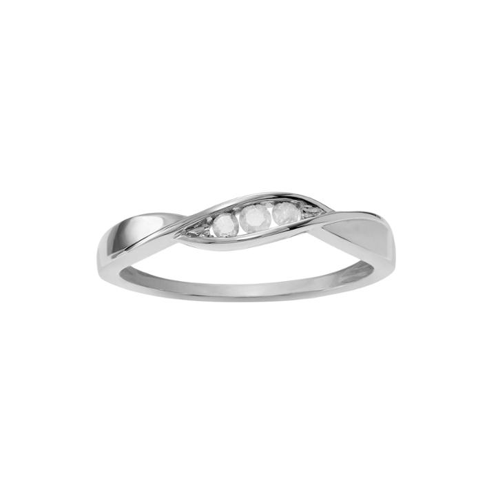 1/10 Ct. T.w. Diamond Sterling Silver Petite Wave Band Ring