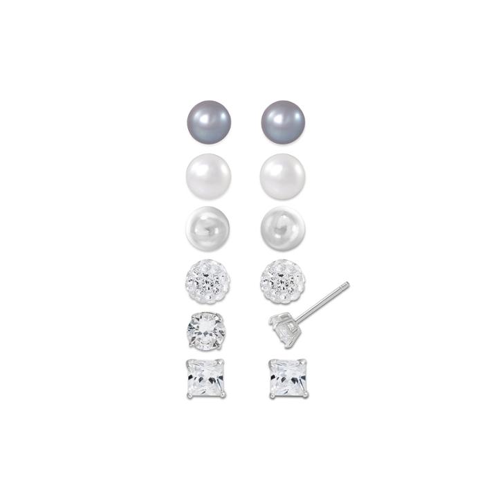 Sterling Silver 6-pr. Earring Set