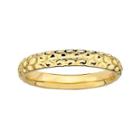 Personally Stackable 18k Yellow Gold Over Sterling Silver 3.5mm Pebbled Ring