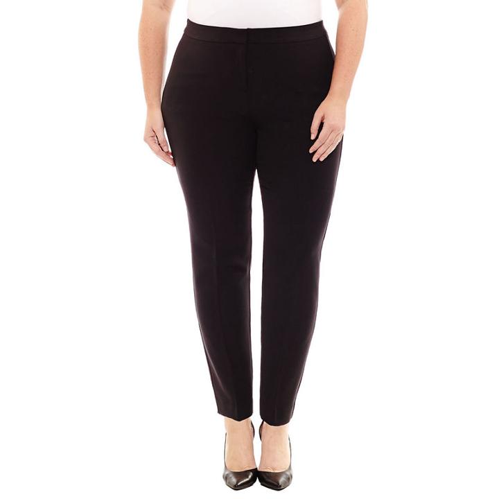 Worthington Straight Leg Slim Fit Trousers - Plus