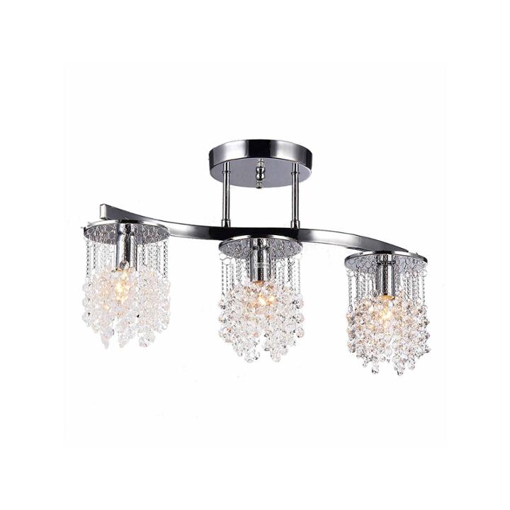 Warehouse Of Tiffany Clee 3-light Chrome 20-inch Crystal Chandelier