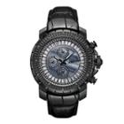 Jbw Black Ion-plated Stainless Steel Titus Mens Black Strap Watch-j6347l-d