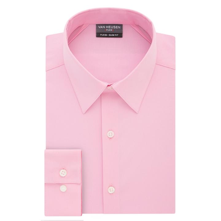 Van Heusen Van Heusen Flex 3 Long Sleeve Twill Dress Shirt - Slim