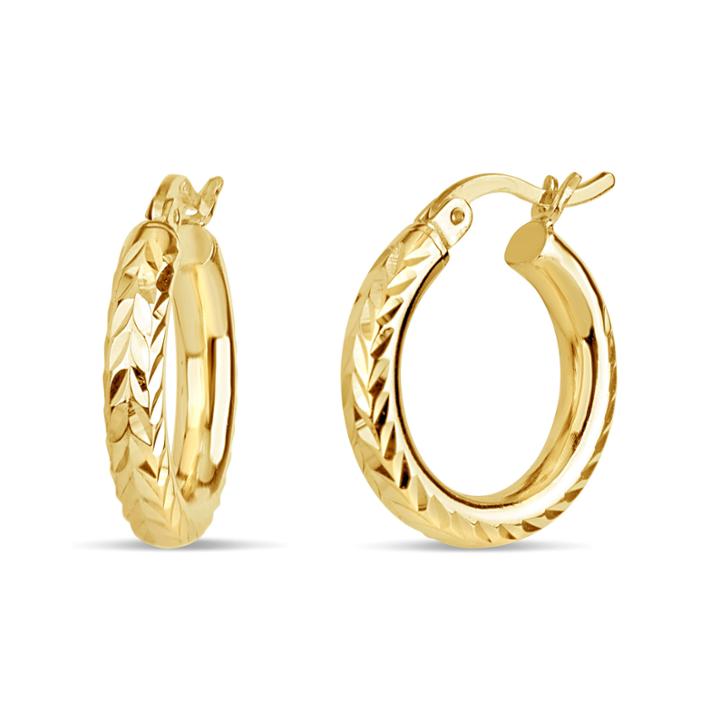 Not Applicable 18k Gold Over Silver Hoop Earrings