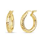 Not Applicable 18k Gold Over Silver Hoop Earrings