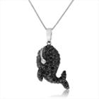 Womens 1 1/3 Ct. T.w. Black Diamond Pendant Necklace