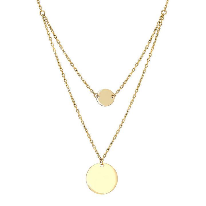 Infinite Gold Womens Round Pendant Necklace