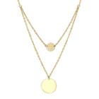 Infinite Gold Womens Round Pendant Necklace