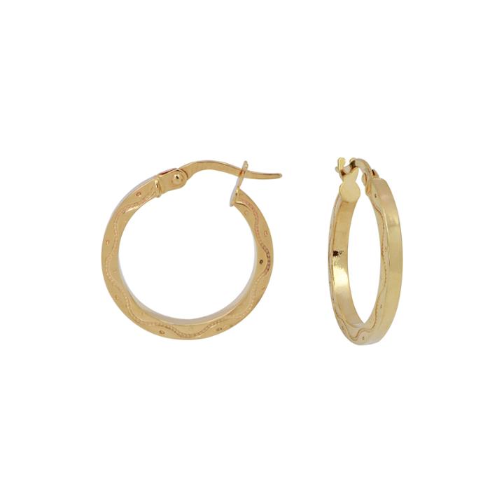 Made In Italy 14k Yellow Gold Diamond-cut 20mm Hoop Earrings