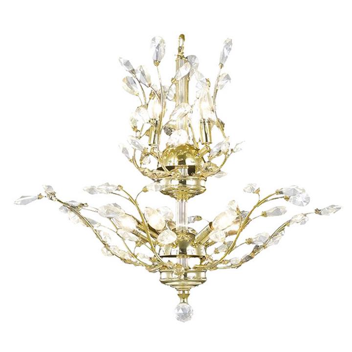 Aspen Collection 8 Light 2-tier Crystal Floral Chandelier