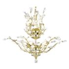 Aspen Collection 8 Light 2-tier Crystal Floral Chandelier