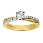 Eterno Amor Womens 5/8 Ct. T.w. Round White Diamond 14k Gold Engagement Ring