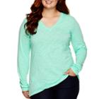 Arizona Long-sleeve V-neck T-shirt - Juniors Plus