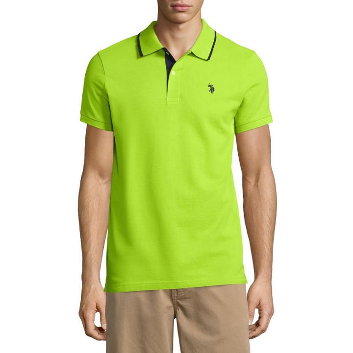 U.s. Polo Assn. Slim Fit Short Sleeve Solid Pique Polo Shirt