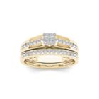 1/2 Ct. T.w. Diamond 10k Yellow Gold Bridal Set Ring