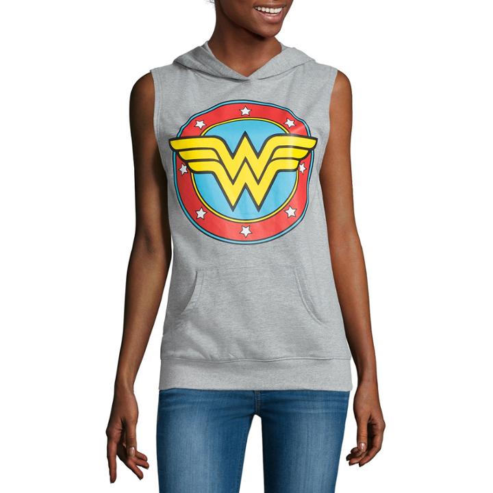 Wonder Woman Sleeveless Hoodie - Juniors
