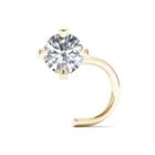 14k Yellow Gold Diamond-accent 1.8mm Nose Ring