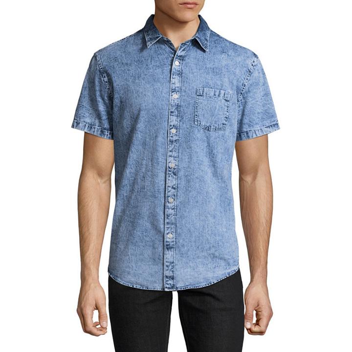 Arizona Short Sleeve Denim Button-front Shirt