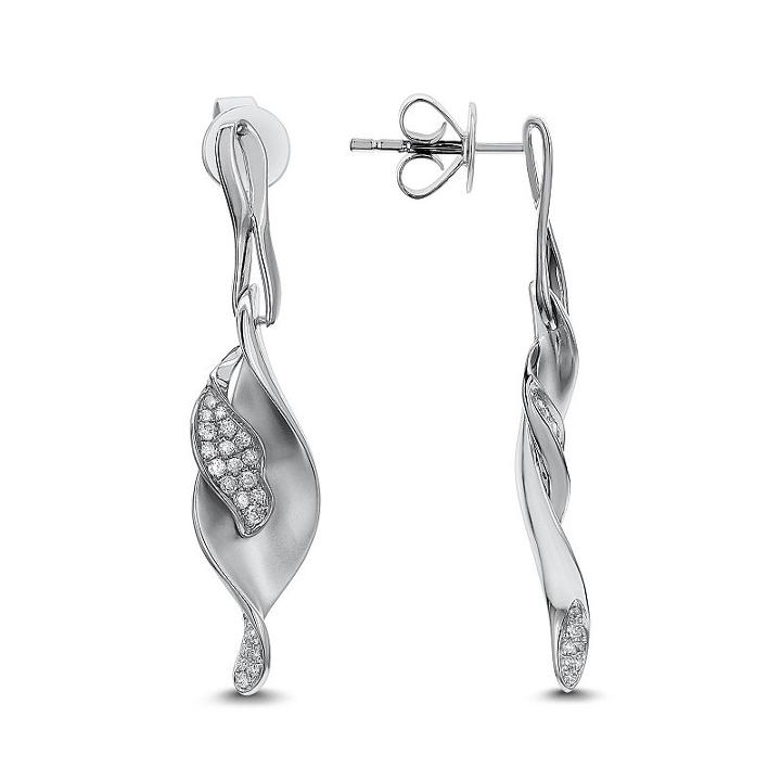 1/4 Ct. T.w. White Diamond 14k White Gold Drop Earrings