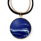Liz Claiborne Blue Stone Gold-tone Pendant Necklace