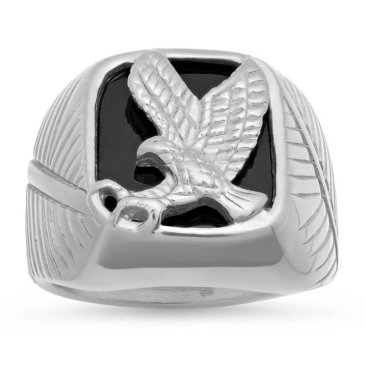 Steeltime Mens Stainless Steel Eagle Ring