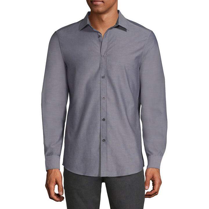 Axist Long Sleeve Diamond Button-front Shirt