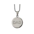 Mens Stainless Steel Dad Circle Pendant