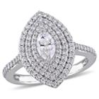 Womens 1 Ct. T.w. Marquise White Diamond 14k Gold Engagement Ring