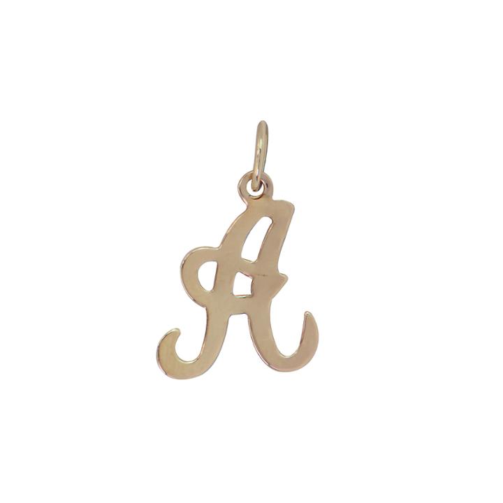 Personalized 14k Yellow Gold Initial A Pendant Necklace