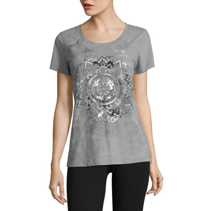 Made For Life Short Sleeve Scoop Neck T-shirt-womens Petites