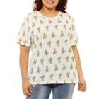 Mighty Fine Short Sleeve Crew Neck Graphic T-shirt-juniors Plus