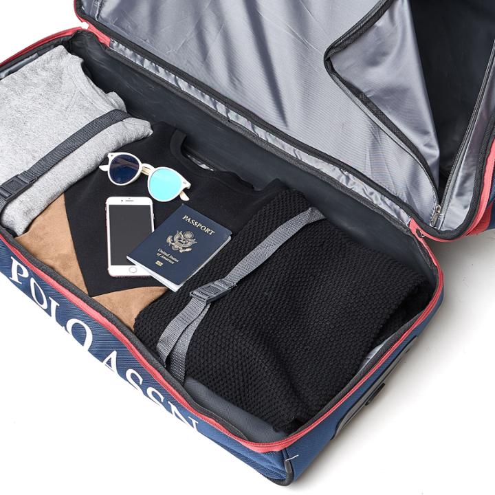 Us Polo Assn. Deluxe Drop Bottom Wheeled Duffel