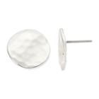 Liz Claiborne Silver-tone Button Earrings