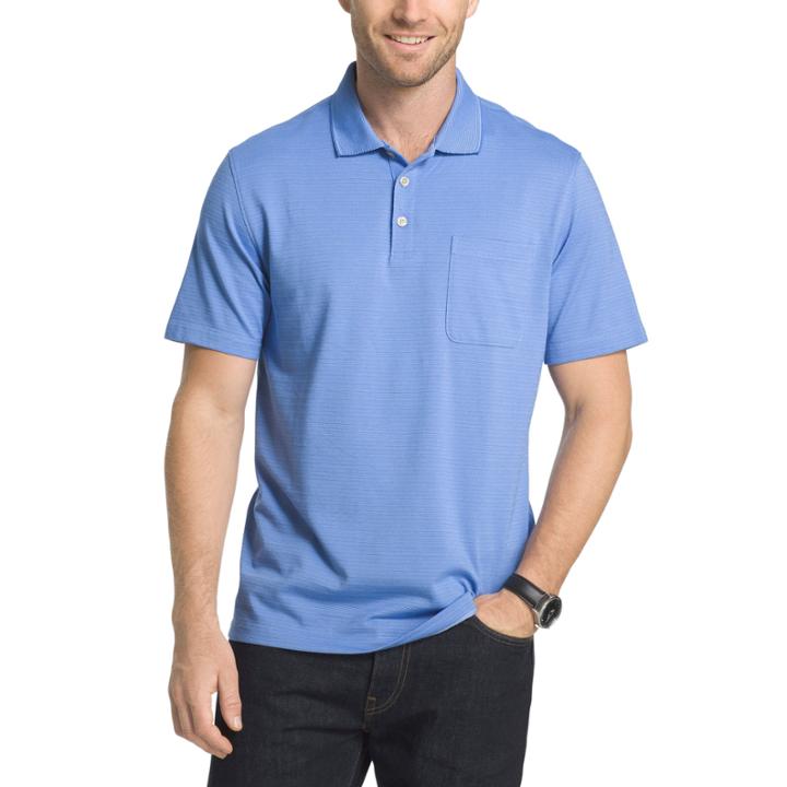 Van Heusen Short Sleeve Flex Stripe Polo Big And Tall