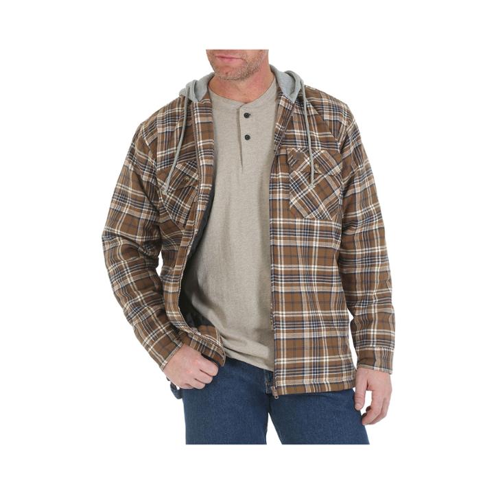 Wrangler/riggs Workwear Hooded Flannel Shirt Jacket
