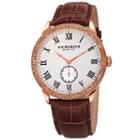 Akribos Xxiv Mens Brown Strap Watch-a-867rg