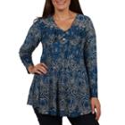 24/7 Comfort Apparel Santa Barbara Tunic Top - Plus