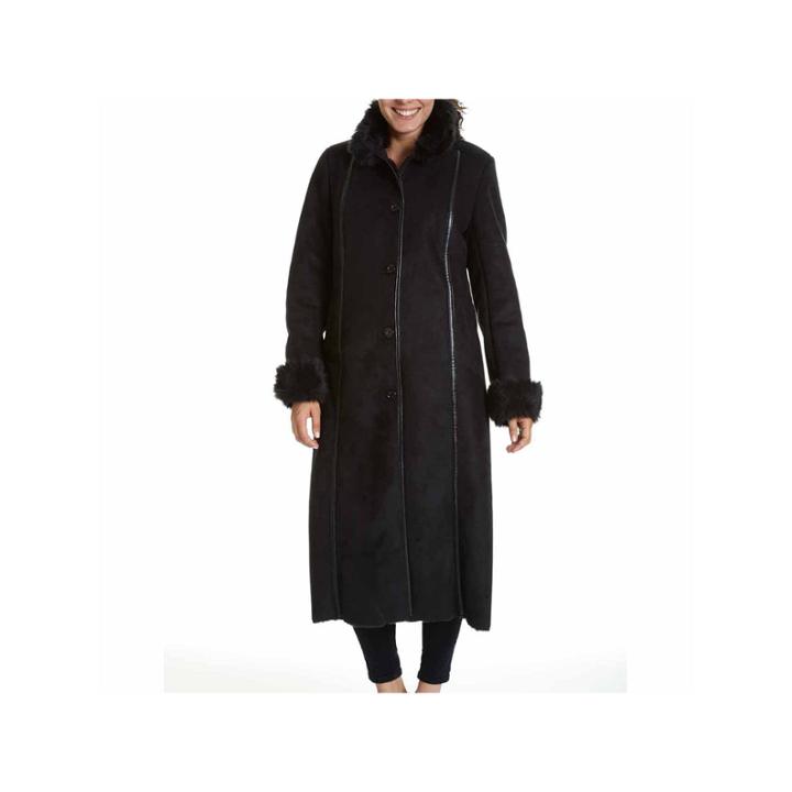 Excelled Long Faux Shearling Coat
