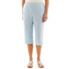 Alfred Dunner Ocean Drive Pinstripe Pull-on Capris
