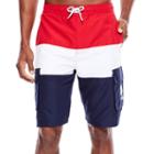 U.s. Polo Assn. Tricolor Block Cargo Swim Shorts